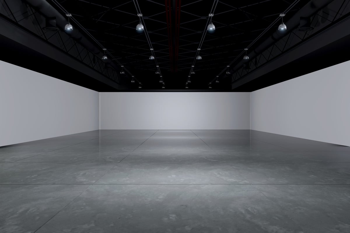 Commercial polished showroom floor