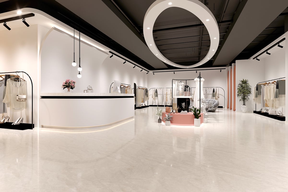 Luxury decorative epoxy floor modern interior